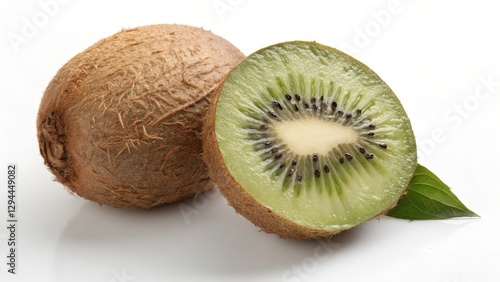 kiwi fruit on white background
