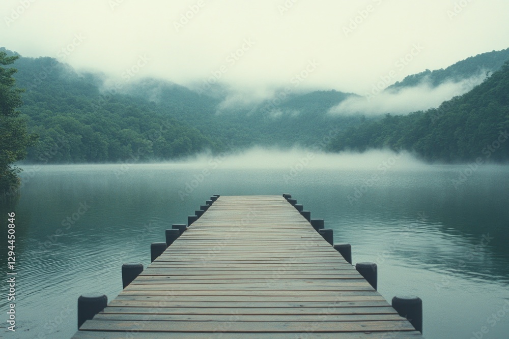 Fototapeta premium Wooden Dock on Lake