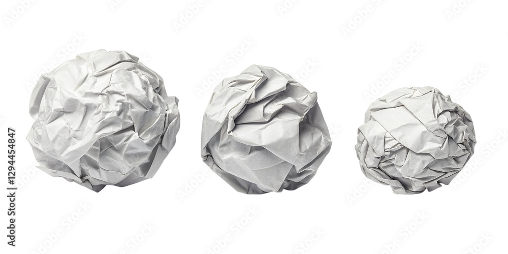 Fototapeta premium Whispers of Ideas: The Journey of Crumpled Thoughts 