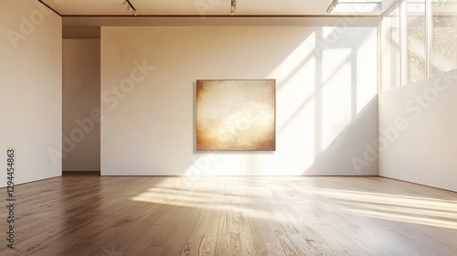 Wallpaper Mural Minimalist art gallery interior with light streaming through windows Torontodigital.ca