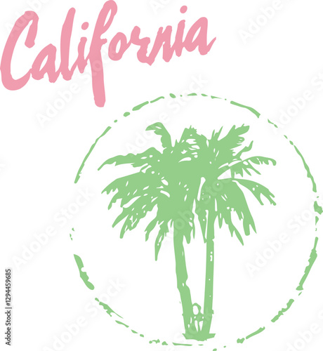 grunge rubber stamp of California state