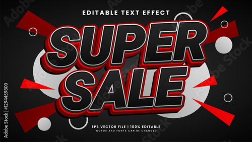 Super sale 3d editable text effect promotion template