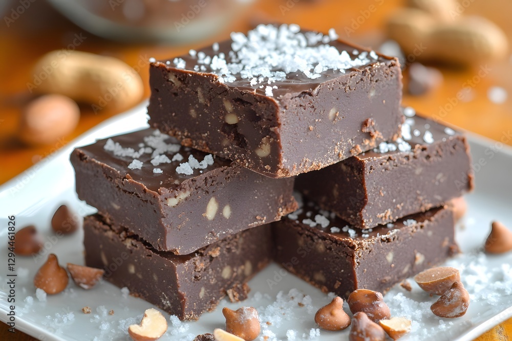 Delectable Peanut Butter Fudge Squares with Salty and Sweet Flavors Delectable Peanut Butter Fudge Squares with Salty and Sweet Flavors