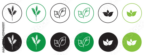 Bio, vegan, gluten-free labels – black vector set for food packaging stamps