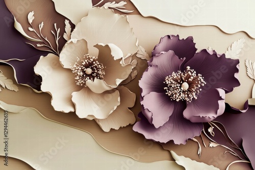 Drip Paint Technique in Floral Design  photo