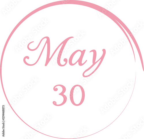 30 May  rubber round stamp