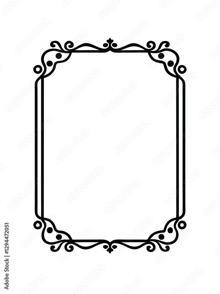 Square vector border frame design. Square vector border frame design.
