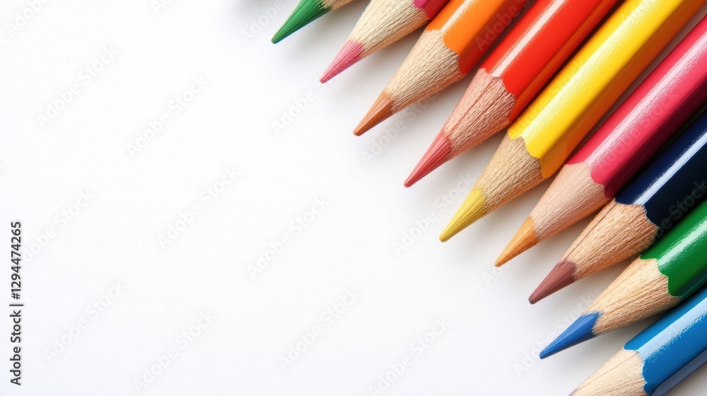 Color pencils layout Color pencils layout