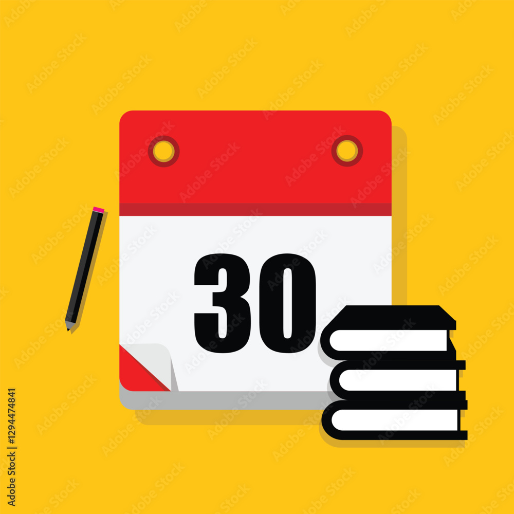 calender icon, 30 saturday icon with yellow background calender icon, 30 saturday icon with yellow background