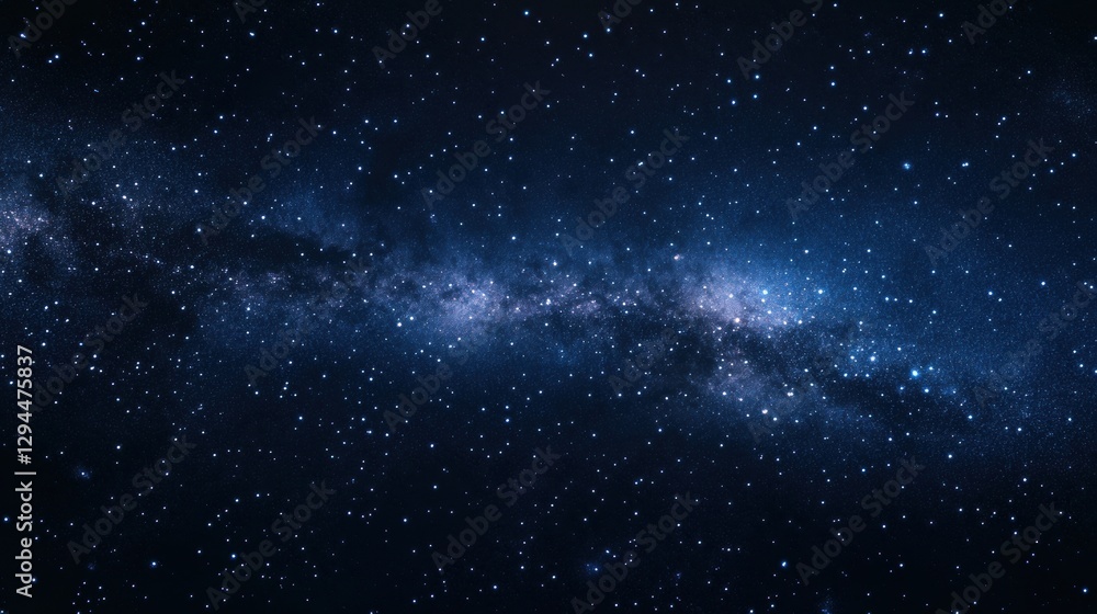 Majestic view of a starry night sky with a breathtaking display of stars and the Milky Way in the background Majestic view of a starry night sky with a breathtaking display of stars and the Milky Way in the background