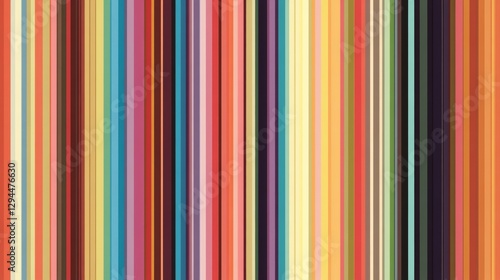Wallpaper Mural Vibrant striped pattern with multicolored vertical lines Torontodigital.ca