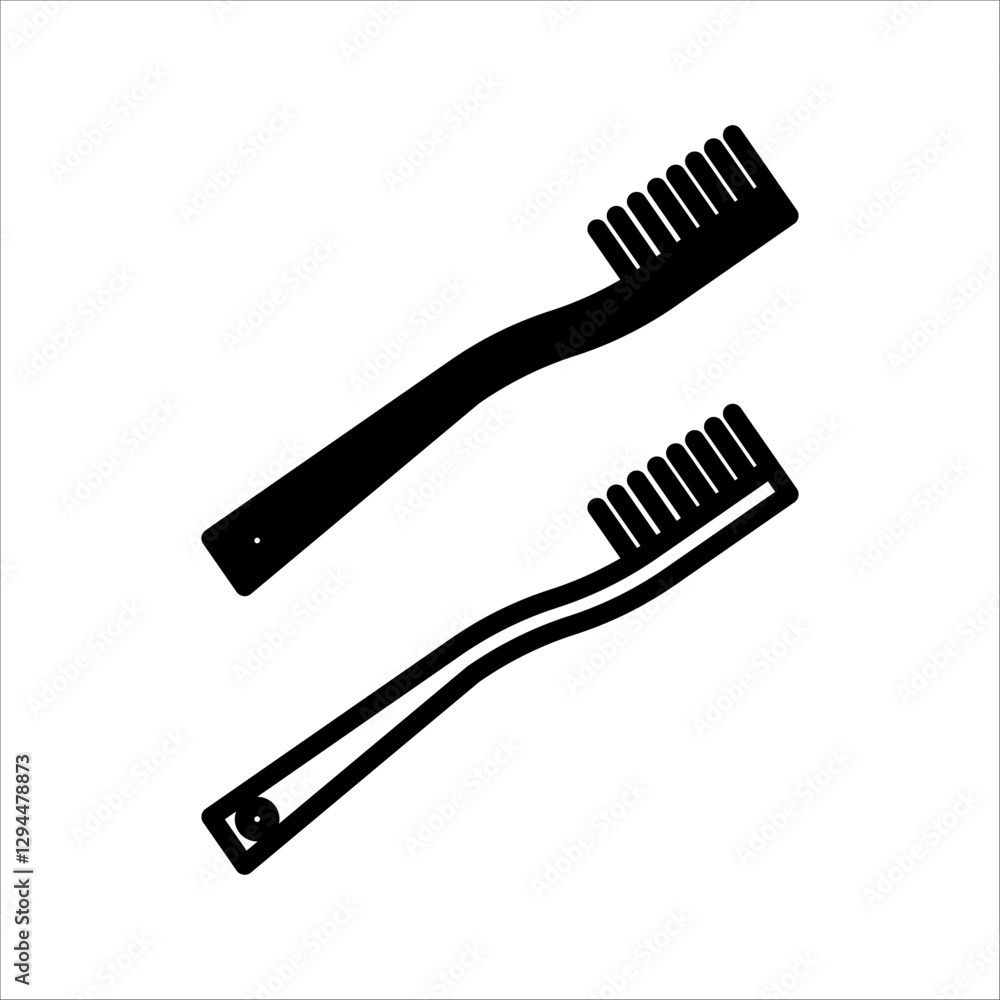 Toothbrush with toothpaste icon. Brush tooth line and glyph style, outline and filled vector design symbol, logo illustration. Different style icons set, with white background