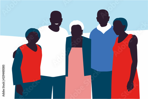 Diverse Family Portrait: Celebrating Unity and Togetherness in Modern Fashion