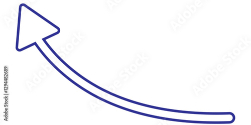 wavy curved Long arrow icon. long line arrow vector. flat style Arrow symbol. vector icon of a thin long arrow. Black arrows vector illustration. black long arrow. Long curve arrow icon vector 