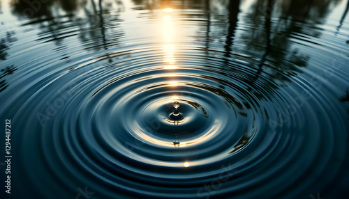 Obraz na płótnie Ondes Zen – Harmonie et Sérénité au Fil de l’Eau w salonie
