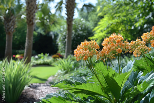 A blooming Rodgersia plant,...