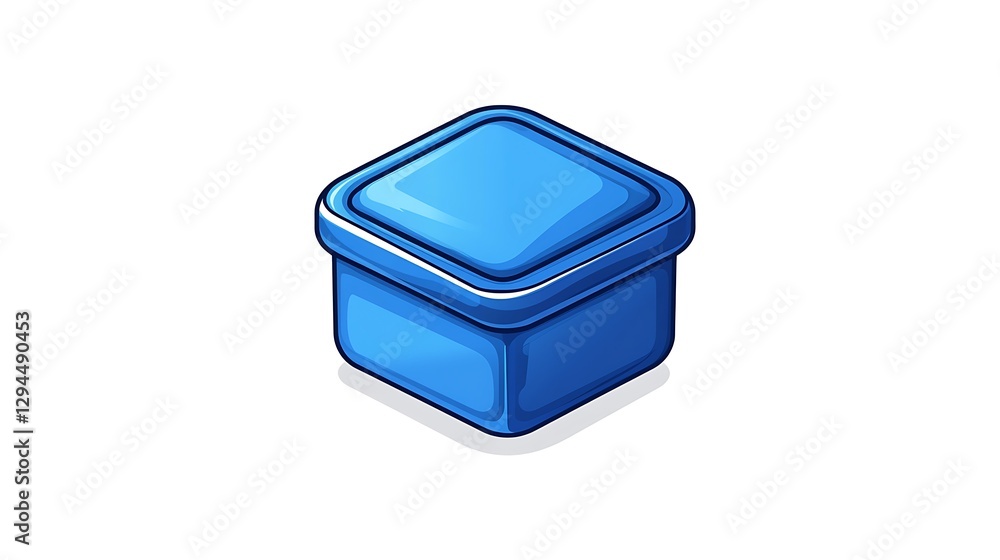 Vibrant Blue Square Container: A Digital Illustration AI Generated Vibrant Blue Square Container: A Digital Illustration AI Generated