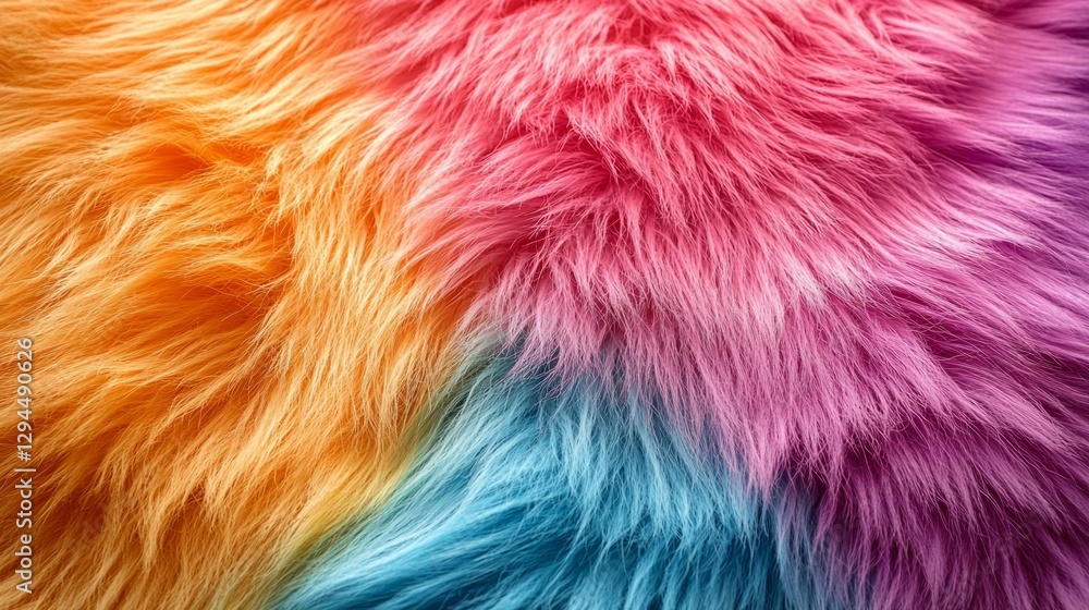 Fototapeta premium Colorful Fur Texture Background for Creative Design Projects