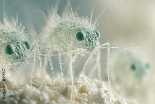 A close-up of booklice, detailed and natural, scientific theme photo