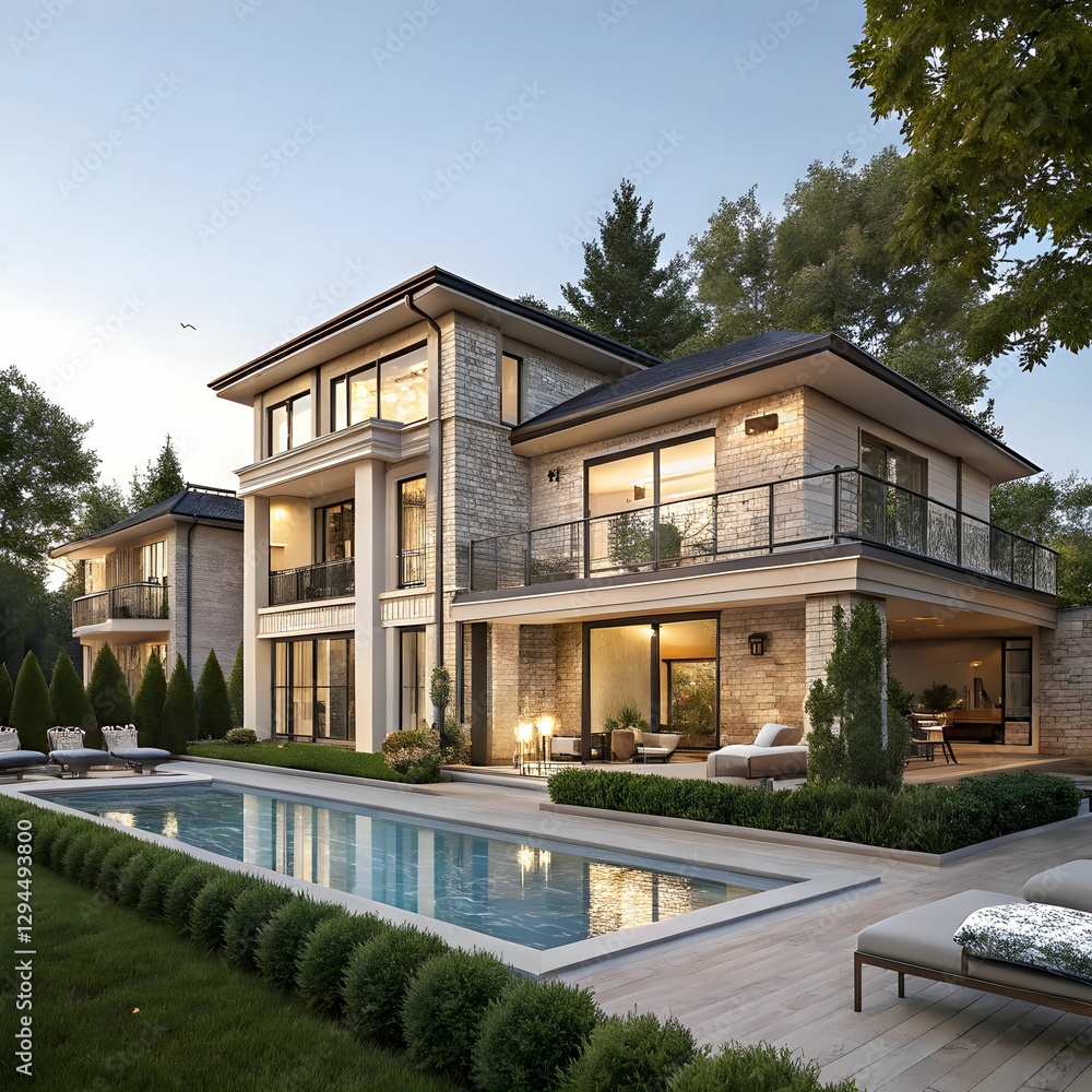 luxury twos Torey house with balconies with contemn luxury twos Torey house with balconies with contemn
