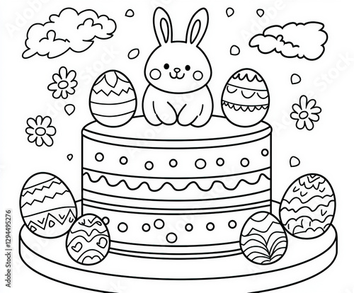 A fun Easter-themed cake de...