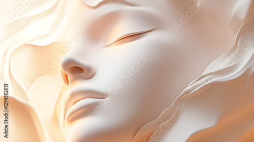 White background, light yellow color scheme, skin tone
