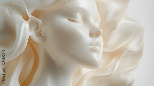 White background, light yellow color scheme, skin tone
