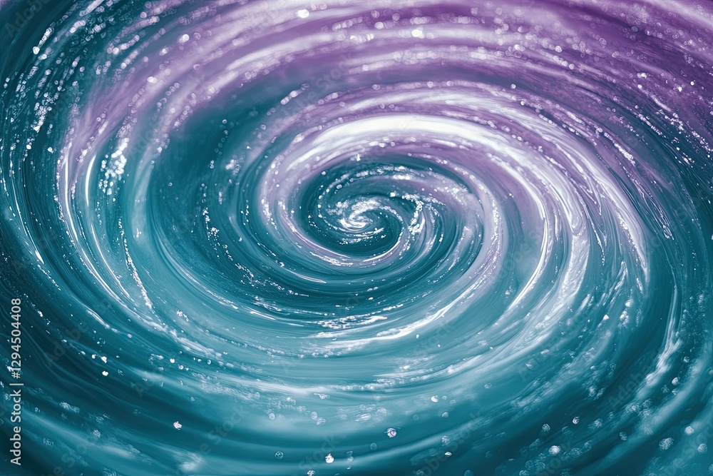 Abstract Swirling Vortex of Teal and Purple Hues Sparkling with Glittering Lights Abstract Swirling Vortex of Teal and Purple Hues Sparkling with Glittering Lights
