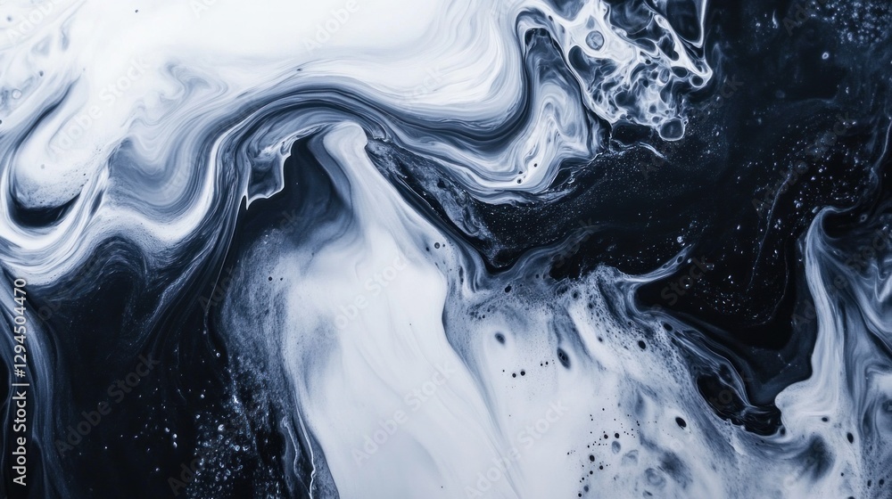 Abstract Fluid Art, Swirling Colors, Dark Background,  Graphic Design Element