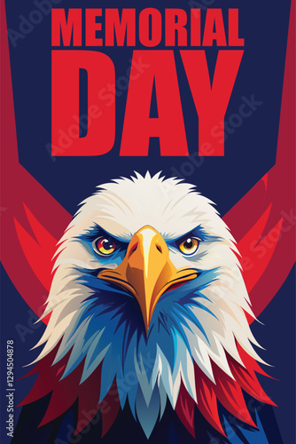 Memorial Day - Remember and Honor Poster. Usa memorial day celebration. American national holiday, banner and affiche pub