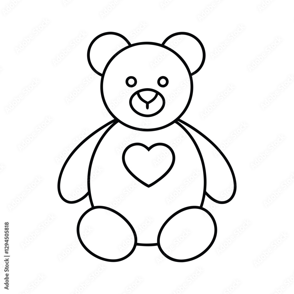 Obraz premium teddy bear with heart