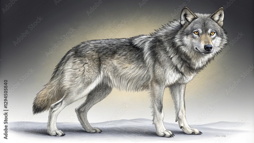 Fototapeta premium gray wolf portrait