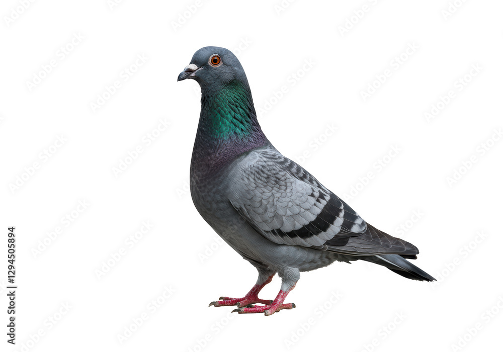 Isolated Wild Rock Pigeon Profile
