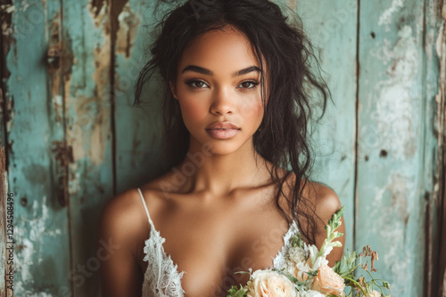 An edgy bride in a non-trad...