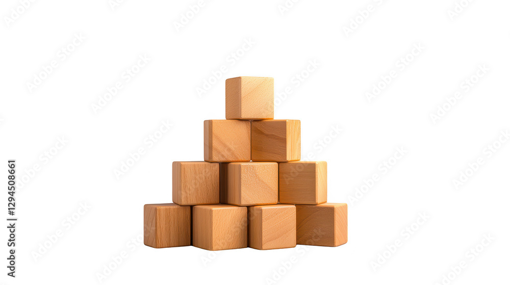 Stack of wooden blocks on black background, a study in geometry, balance and design Stack of wooden blocks on black background, a study in geometry, balance and design
