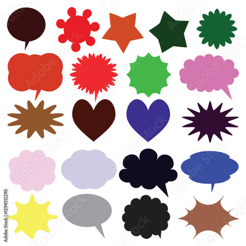 speech, bubble, talk, cloud, vector, icon, set, chat, speak, communication, cartoon, balloon, illustration, bubbles, sign, design, comic, dialog, message, symbol, text, think, speech bubbles, box, sha