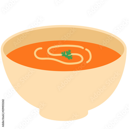 Pumpkin soup bowl element