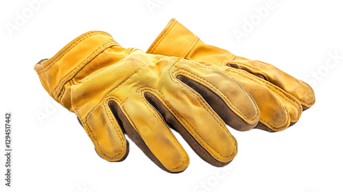 Protective work gloves for heavy-duty tasks industrial setting product photography close-up safety equipment