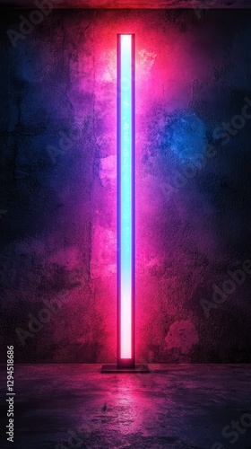 Wallpaper Mural Neon light installation creates a vibrant atmosphere in a darkened urban space during the evening Torontodigital.ca