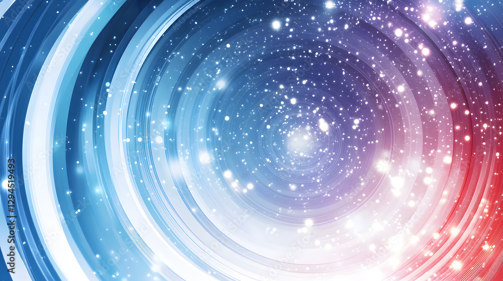 Obraz premium Blue, white, and red vector background with a circle in the center 