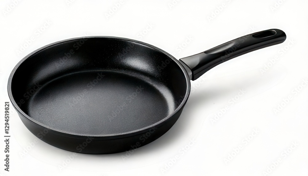 Frying pan top view isolated or cutout on white. Generated image Frying pan top view isolated or cutout on white. Generated image