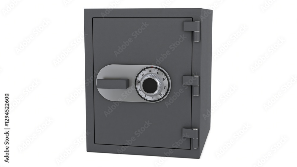 Illustration 3D Steel Safe Metal Bank Vault Door Secure Storage Illustration 3D Steel Safe Metal Bank Vault Door Secure Storage
