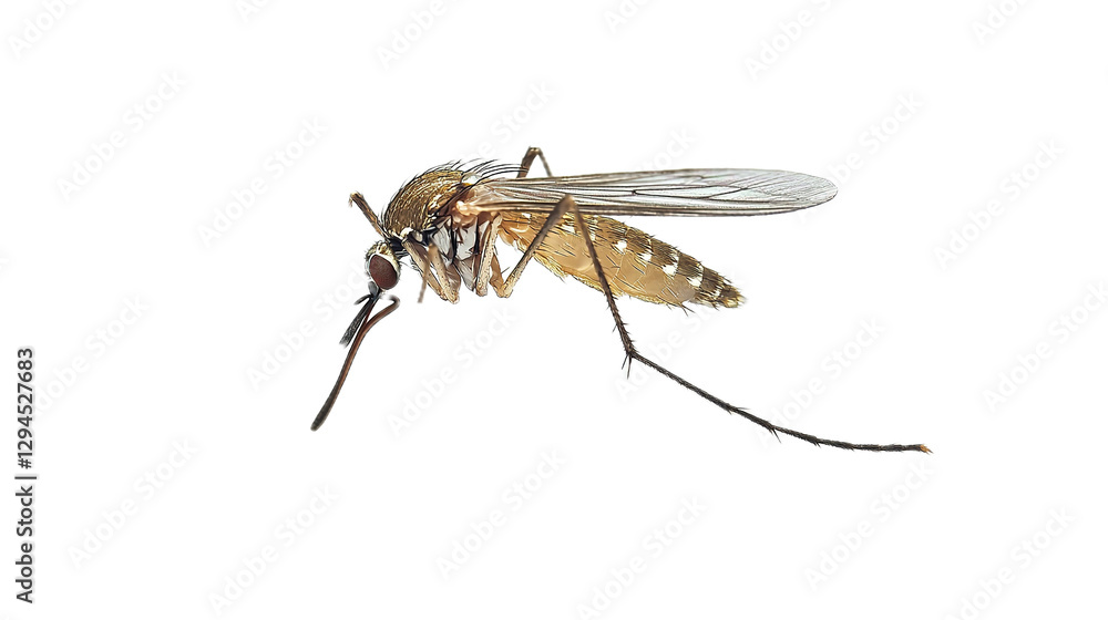 Fototapeta premium Mosquito behavior exploration natural habitat macro photography close-up insect anatomy environmental impact