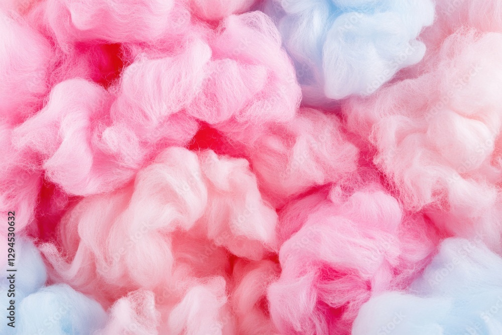Colorful cotton candy texture in pastel shades of pink and blue created for a festive atmosphere at an outdoor fair Colorful cotton candy texture in pastel shades of pink and blue created for a festive atmosphere at an outdoor fair