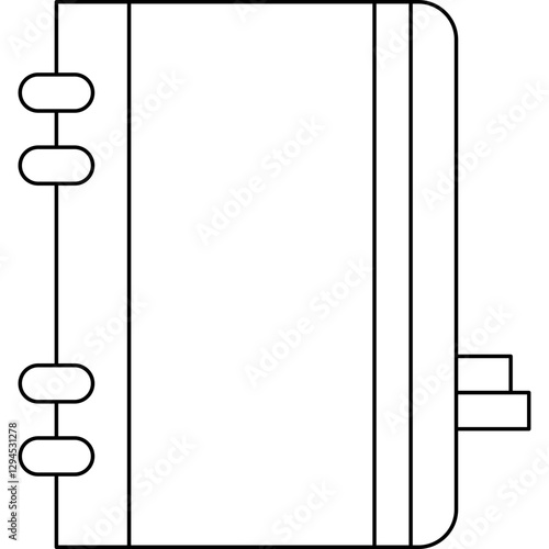 Diary icon single vector illustration