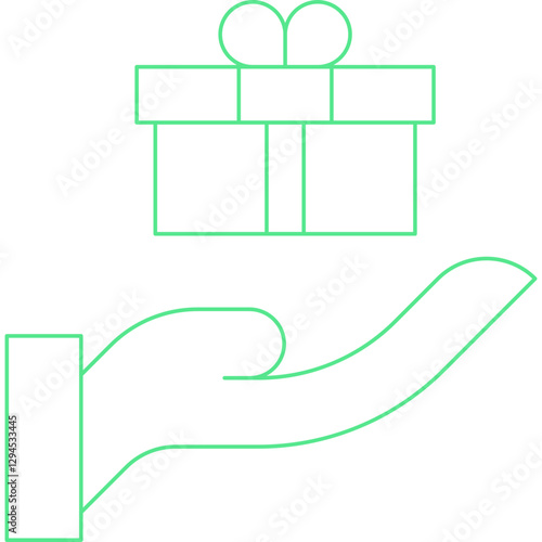 Hand over icon single vector illustration