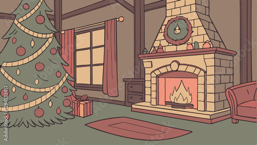 christmas tree with gifts