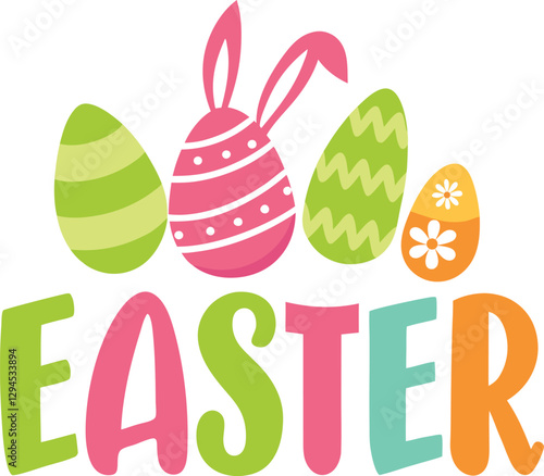 happy easter greeting card design