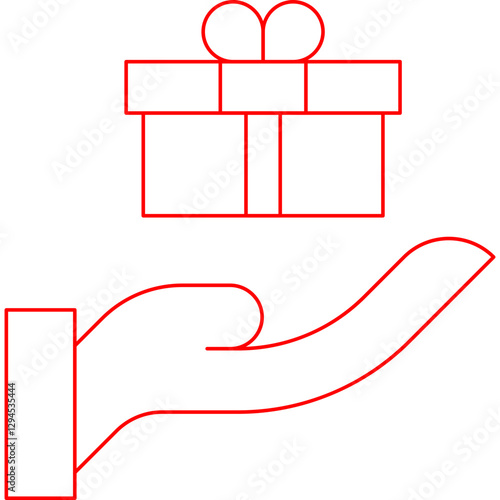 Hand over icon single vector illustration