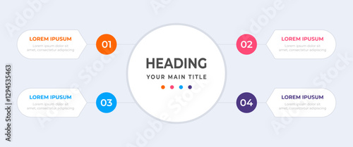 4-Step Circular Infographic Template